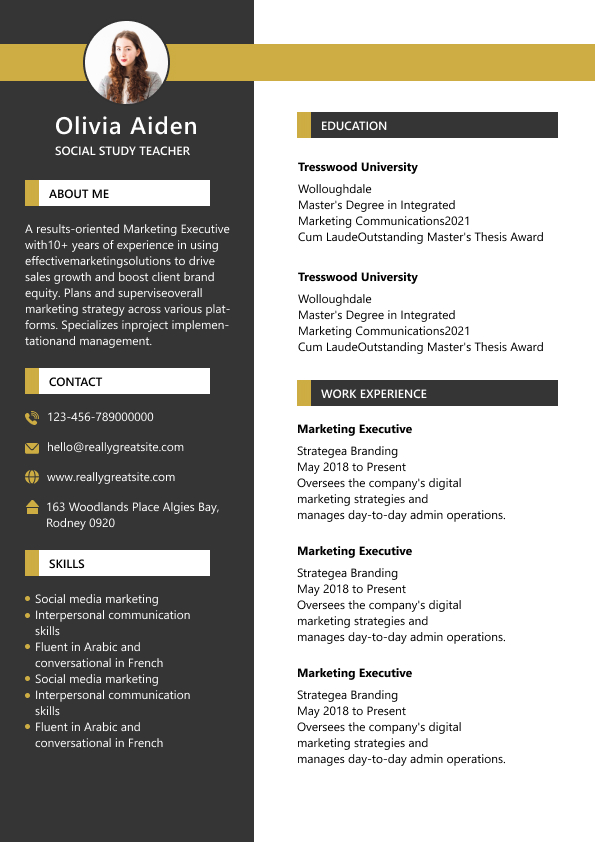 resume template